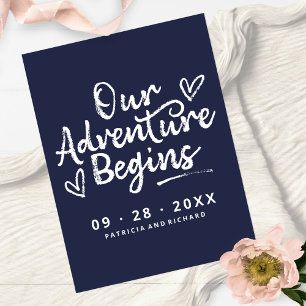 Carte Postale Notre aventure commence Sauvegarder la date Non ph
