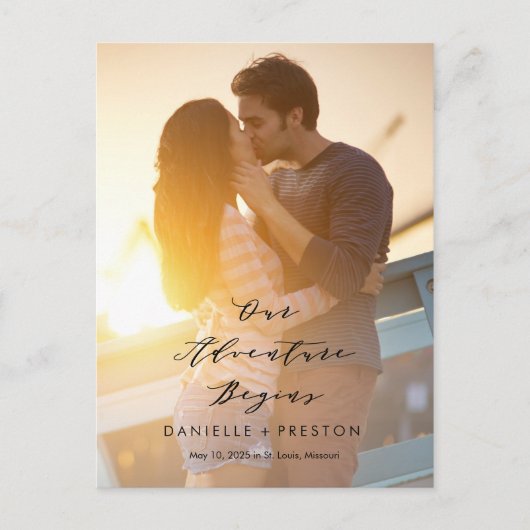 Carte Postale Notre aventure COULEUR ÉDITABLE Enregistrer la dat (Devant)