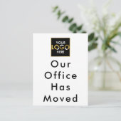 Carte Postale Notre Bureau A Déplacé La Note De Logo D'Entrepris (Debout devant)