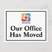 Carte Postale Notre Bureau A Déplacé Le Logo Professionnel Perso (Devant)
