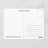 Carte Postale Notre-Dame Cathedral (Dos)