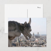 Carte postale Notre Dame Chimera (Devant / Derrière)