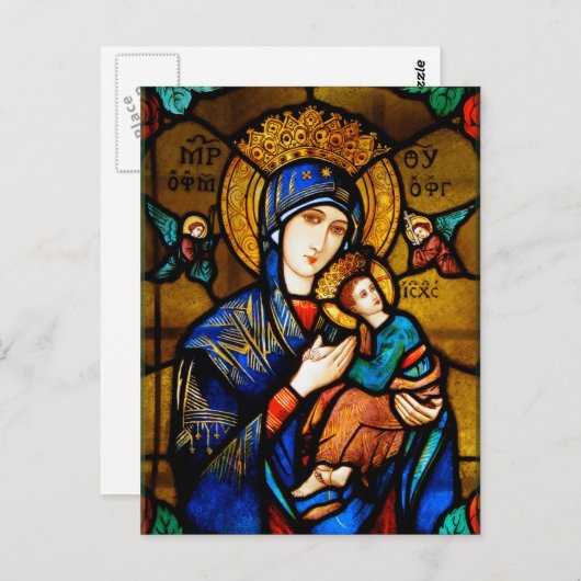 Carte Postale notre dame d'aide perpétuelle (Devant / Derrière)