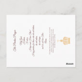 Carte Postale Notre-Dame de Fatima et la prière des trois berger (Dos)