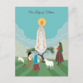 Carte Postale Notre-Dame de Fatima et prière des bergers (Devant)