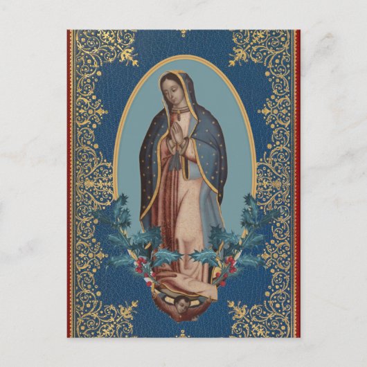 Carte Postale Notre-Dame de Guadalupe Vierge Marie Feliz Navidad (Devant)