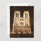 Carte Postale Notre Dame de nuit (Devant / Derrière)