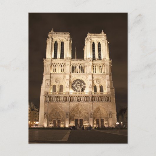 Carte Postale Notre Dame de nuit (Devant)