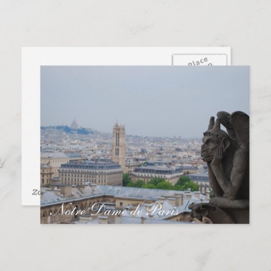 Carte Postale Notre-Dame de Paris (Devant / Derrière)