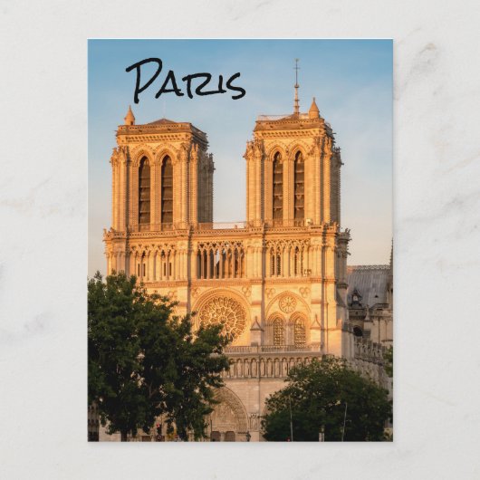 Carte Postale Notre Dame de Paris à l'Heure d'or - Paris, France (Devant)