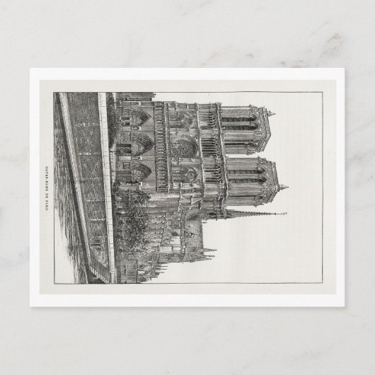 Carte postale Notre Dame de Paris + Enveloppe (Devant)