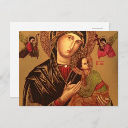 Carte Postale Notre Dame de Perpétuel Secours Version Originale (Devant / Derrière)