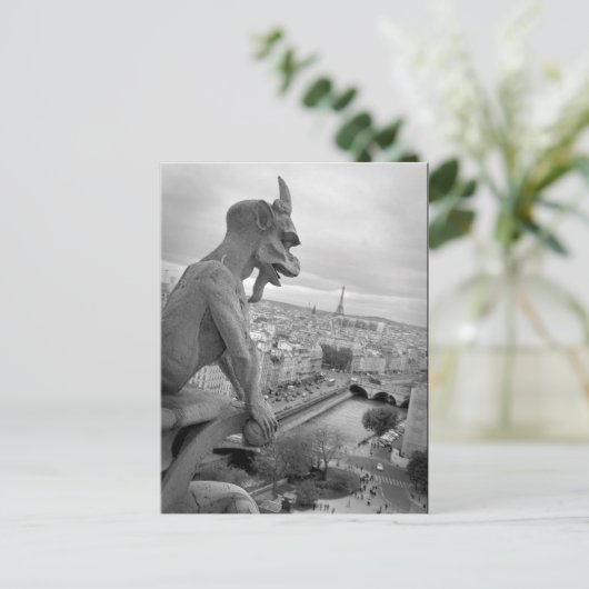 Carte postale Notre Dame Gargoyle (Debout devant)