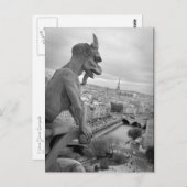 Carte postale Notre Dame Gargoyle (Devant / Derrière)