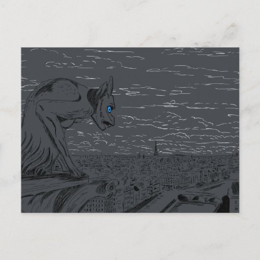 Carte Postale Notre Dame Gargoyle (Devant)