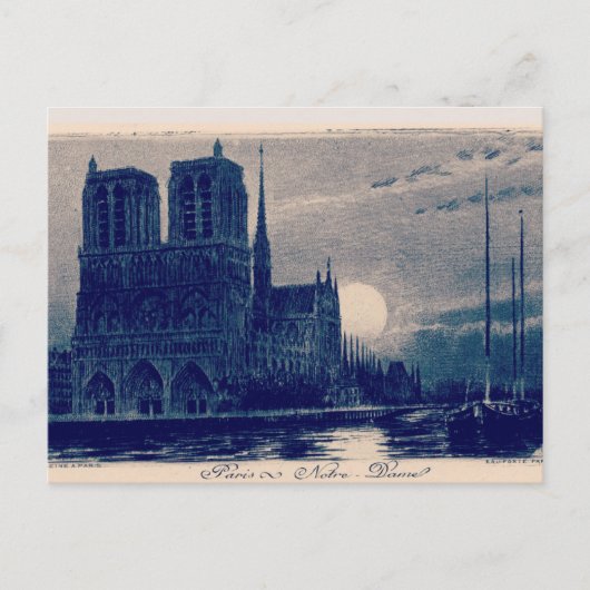 Carte Postale Notre Dame Paris (Devant)