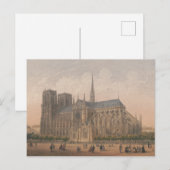 Carte Postale Notre Dame, Paris Lithographie de Charles Rivière (Devant / Derrière)