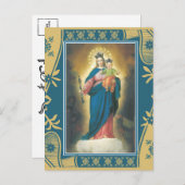 Carte Postale Notre-Dame Secours des Chrétiens avec l'Enfant Jés (Devant / Derrière)