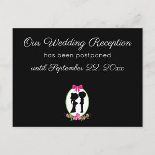 Carte Postale Notre faire-part de report de réception de mariage