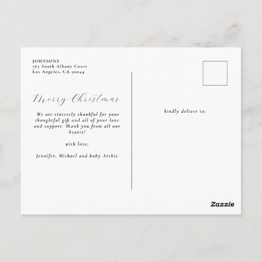 Carte Postale Notre joyeux petit Noël Star Baby Faire-part (Dos)