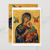 Carte Postale Notre Mère du Succor perpétuel (Devant / Derrière)