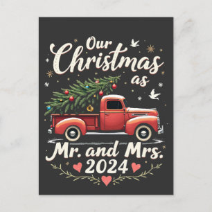 Carte Postale Notre Noël en tant que M. et Mme 2024 Couples asso