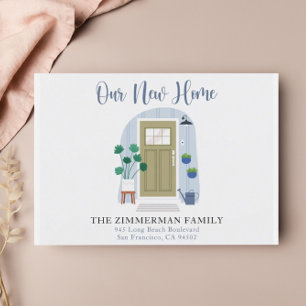 Carte Postale Notre nouveau Faire-part d'aquarelle à domicile