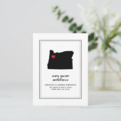 Carte Postale Notre nouvelle adresse dans OR | Marquer votre vil (Debout devant)