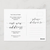 Carte Postale Notre nouvelle adresse de la maison, Faire-part mo (Dos)