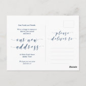 Carte Postale Notre nouvelle adresse de la maison, Faire-part mo (Dos)