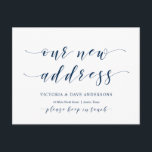 Carte Postale Notre nouvelle adresse de la maison, Faire-part mo<br><div class="desc">Ce design rustique moderne nouvelle maison, faire-part mobile, changement d'adresse cartes postales (notre nouvelle maison). C'est le moyen parfait d'annoncer à vos amis et à votre famille que vous avez déménagé. Police bleu marine #TeeshaDerrick</div>