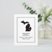 Carte Postale Notre nouvelle adresse en MI | Marquer votre ville (Debout devant)