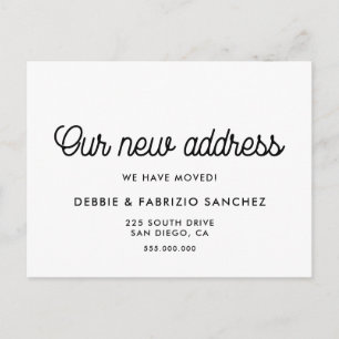 Carte Postale Notre nouvelle adresse faire-part de déplacement d