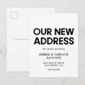 Carte Postale Notre nouvelle adresse faire-part mobile minimalis (Devant / Derrière)