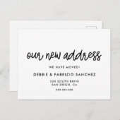 Carte Postale Notre nouvelle adresse faire-part simple (Devant / Derrière)