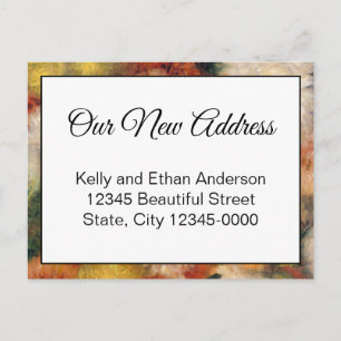 Carte Postale Notre nouvelle adresse Floral Moving Faire-part