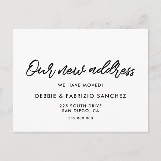 Carte Postale Notre nouvelle adresse Moderne faire-part (Devant)