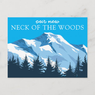 Carte Postale Notre nouvelle adresse Montagnes & Bois
