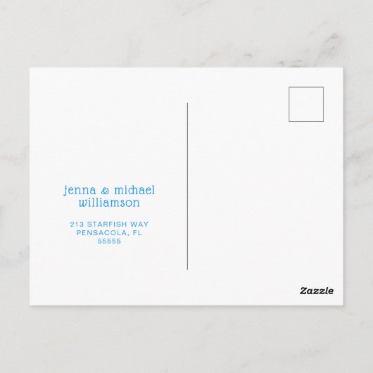 Carte Postale Notre nouvelle adresse | Plan détaillé (Dos)