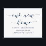 Carte Postale Notre nouvelle adresse résidentielle, Faire-part m<br><div class="desc">Ce design rustique moderne nouvelle maison,  faire-part mobile,  changement d'adresse cartes postales (notre nouvelle maison). C'est le moyen parfait d'annoncer à vos amis et à votre famille que vous avez déménagé. (Police bleue marine)#TeeshaDerrick</div>