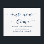 Carte Postale Notre nouvelle adresse résidentielle, Faire-part m<br><div class="desc">Ce design rustique moderne nouvelle maison,  faire-part mobile,  changement d'adresse cartes postales (notre nouvelle maison). C'est le moyen parfait d'annoncer à vos amis et à votre famille que vous avez déménagé. (Police bleue marine)#TeeshaDerrick</div>