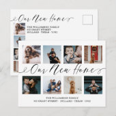 Carte Postale Notre nouvelle maison Élégant Script Photo Collage (Devant / Derrière)