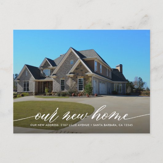 Carte Postale Notre nouvelle maison Photo moderne Moving Faire-p (Devant)