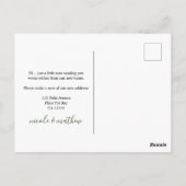 Carte Postale Notre nouvelle maison Plante de palmier Potable Mo (Dos)