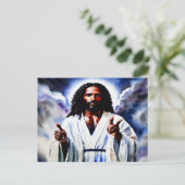 Carte Postale Notre Père en Aquarelle du Ciel (Debout devant)