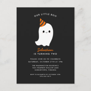 Carte Postale Notre Petit Boo Halloween Anniversaire Fête Invita