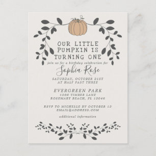 Carte Postale Notre Petit Citrouille Fête Son Premier Anniversai