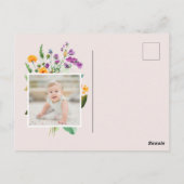 Carte Postale Notre Petit Fleur sauvage 1er anniversaire fleuri (Dos)