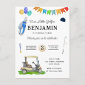 Carte Postale Notre petit Golfer Blue Panier Casquette Golf Enfa (Devant)