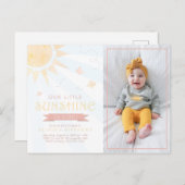 Carte Postale Notre petit papillon d'aquarelle soleil Anniversai (Devant / Derrière)